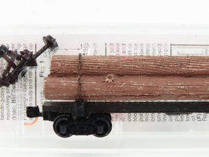 N Scale Micro-Trains MTL 113010 40' Skeleton Log Car w/ Log Load