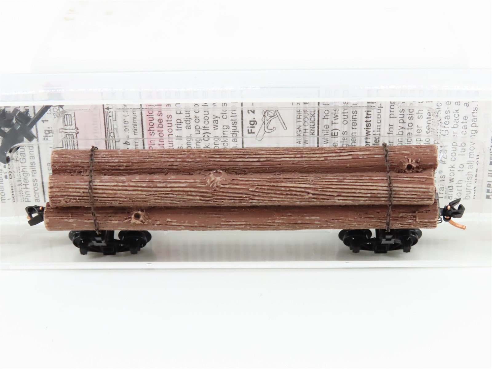 N Scale Micro-Trains MTL 113010 40' Skeleton Log Car w/ Log Load