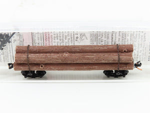 N Scale Micro-Trains MTL 113010 40' Skeleton Log Car w/ Log Load