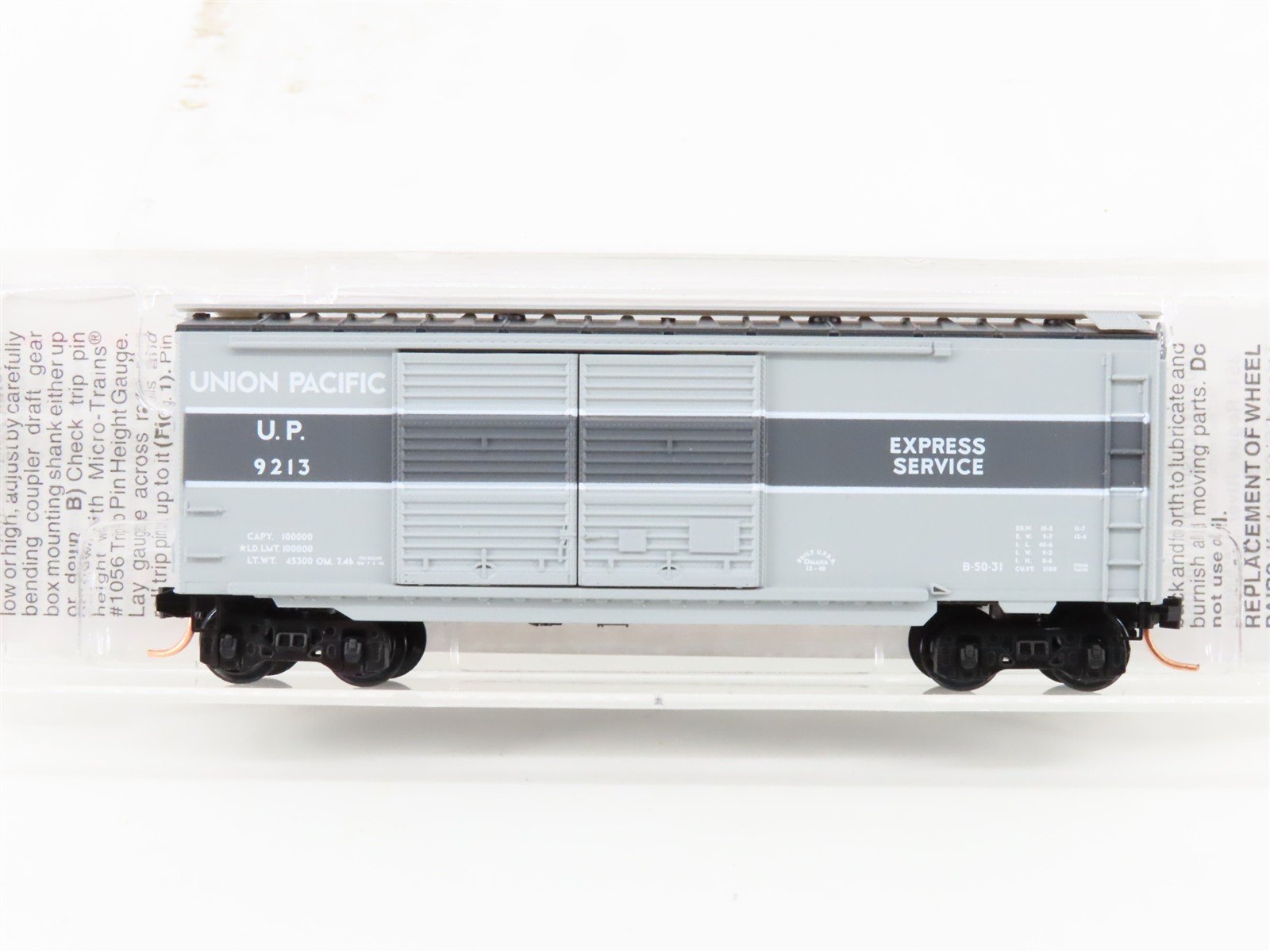 N Scale Micro-Trains MTL 23270 UP Union Pacific Express Service 40' Boxcar #9213