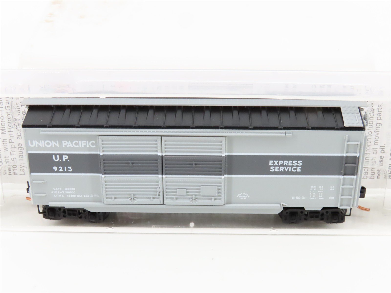 N Scale Micro-Trains MTL 23270 UP Union Pacific Express Service 40' Boxcar #9213