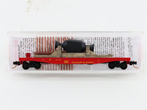 N Micro-Trains MTL 04500210 D&H Delaware & Hudson 50' Flat Car #16501 w/ Load
