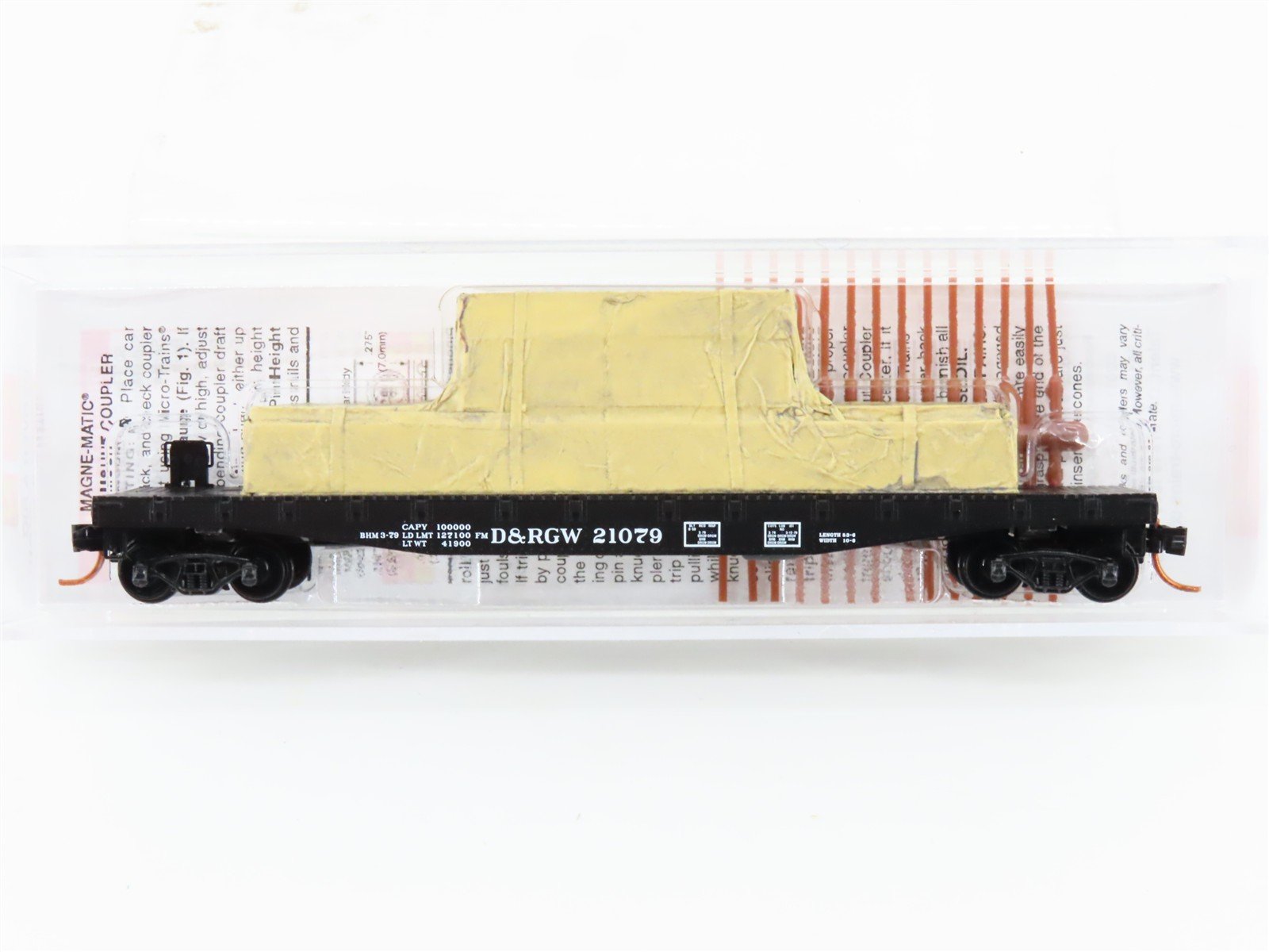 N Scale Micro-Trains MTL 04500380 D&RGW Rio Grande 50' Flat Car #21079 w/ Load