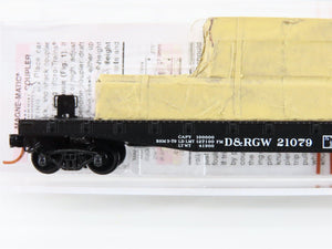 N Scale Micro-Trains MTL 04500380 D&RGW Rio Grande 50' Flat Car #21079 w/ Load