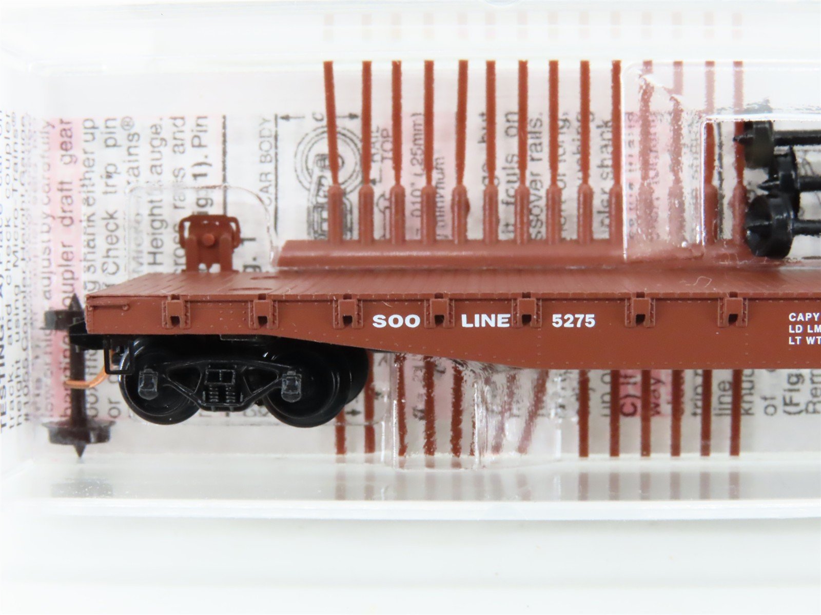 N Scale Micro-Trains MTL 45110 SOO Line 50' Fishbelly Side Flat Car #5275