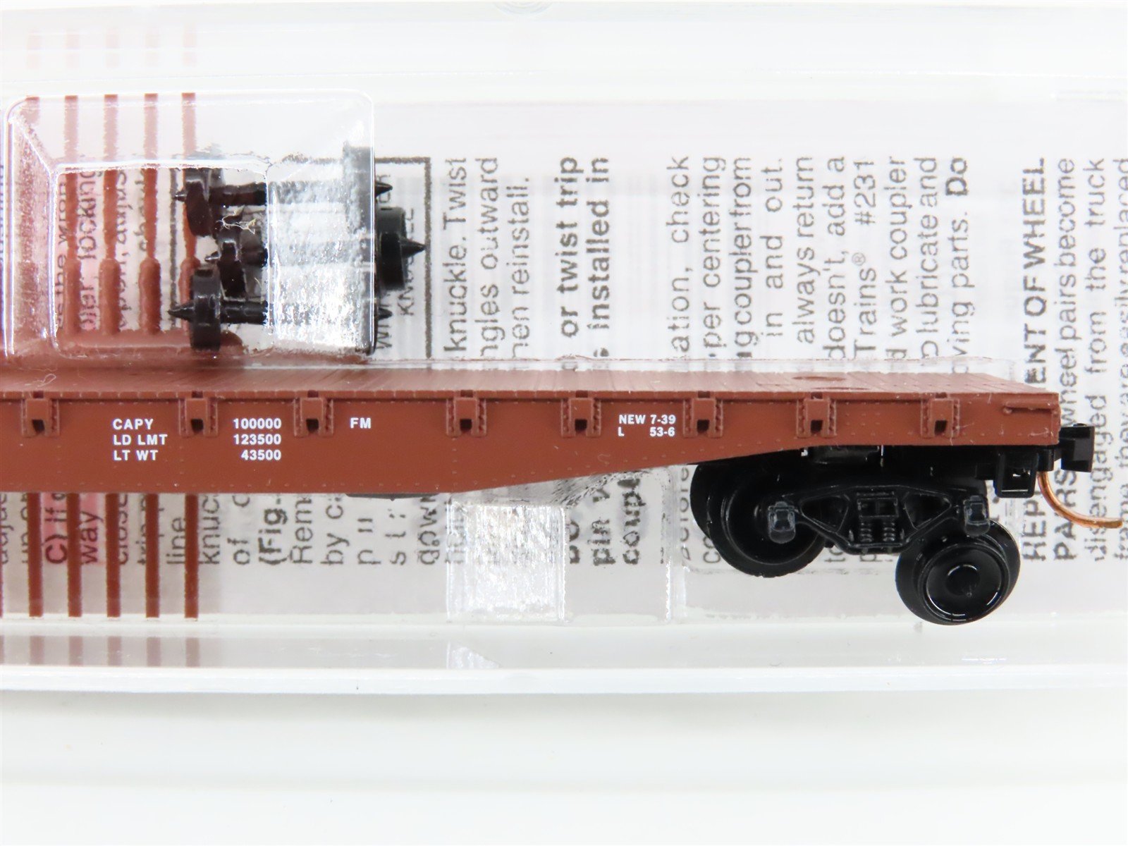 N Scale Micro-Trains MTL 45110 SOO Line 50' Fishbelly Side Flat Car #5275