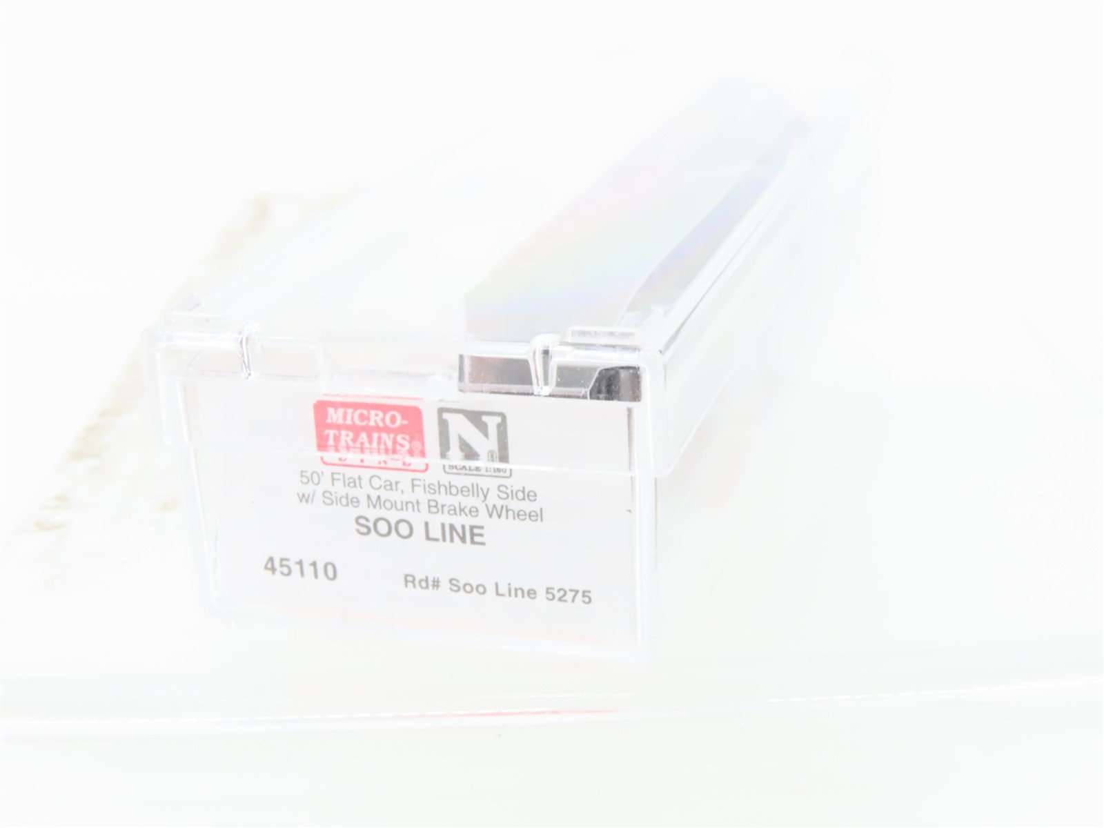 N Scale Micro-Trains MTL 45110 SOO Line 50' Fishbelly Side Flat Car #5275
