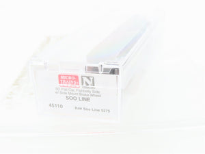 N Scale Micro-Trains MTL 45110 SOO Line 50' Fishbelly Side Flat Car #5275