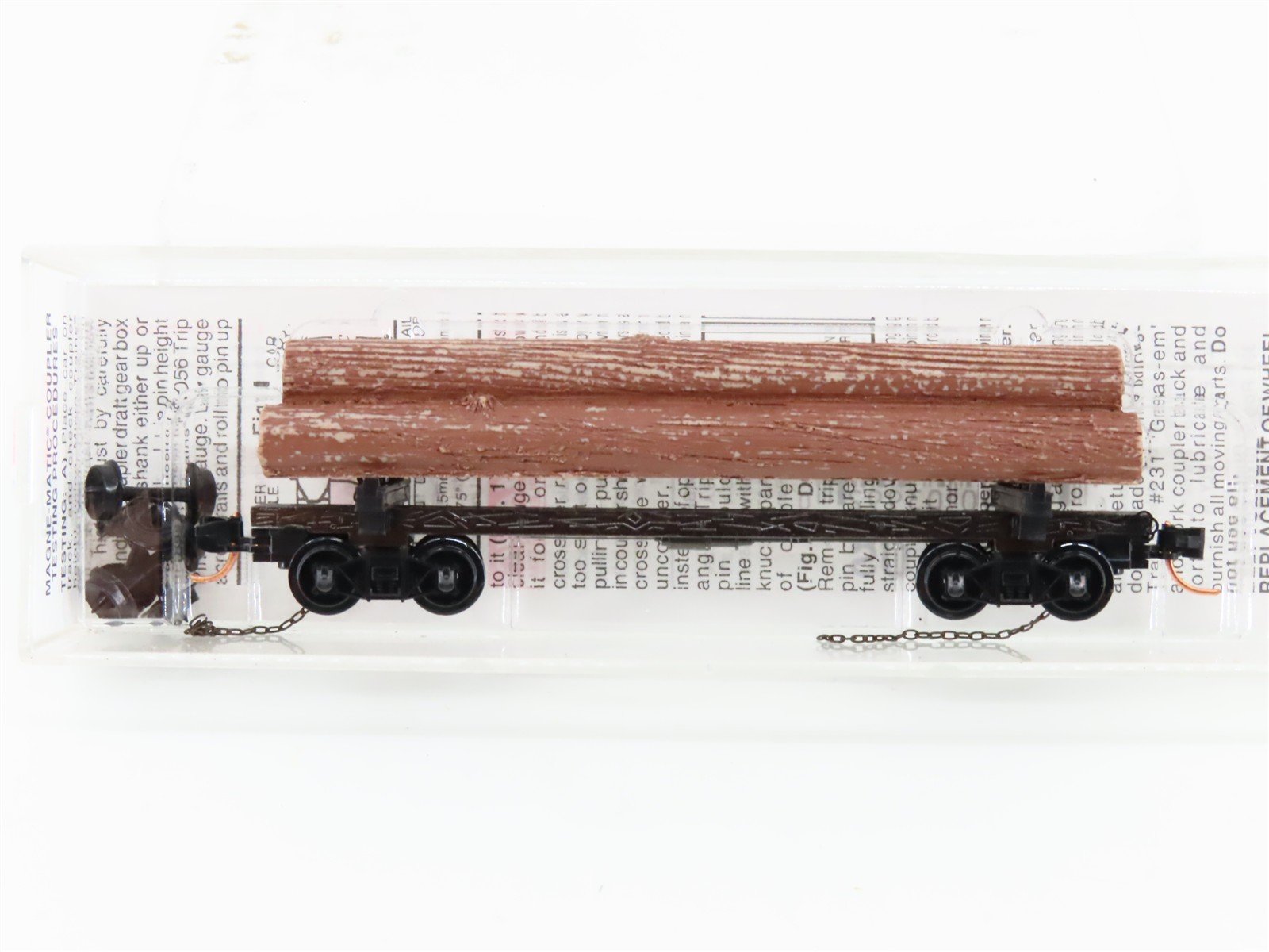 N Scale Micro-Trains MTL 113010 40' Skeleton Log Car w/ Log Load
