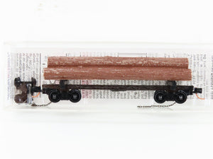N Scale Micro-Trains MTL 113010 40' Skeleton Log Car w/ Log Load