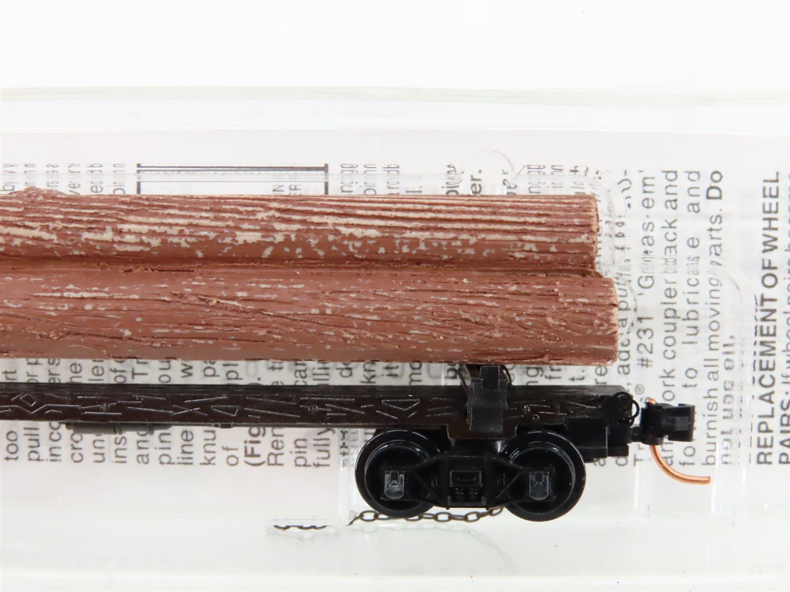 N Scale Micro-Trains MTL 113010 40' Skeleton Log Car w/ Log Load