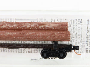N Scale Micro-Trains MTL 113010 40' Skeleton Log Car w/ Log Load