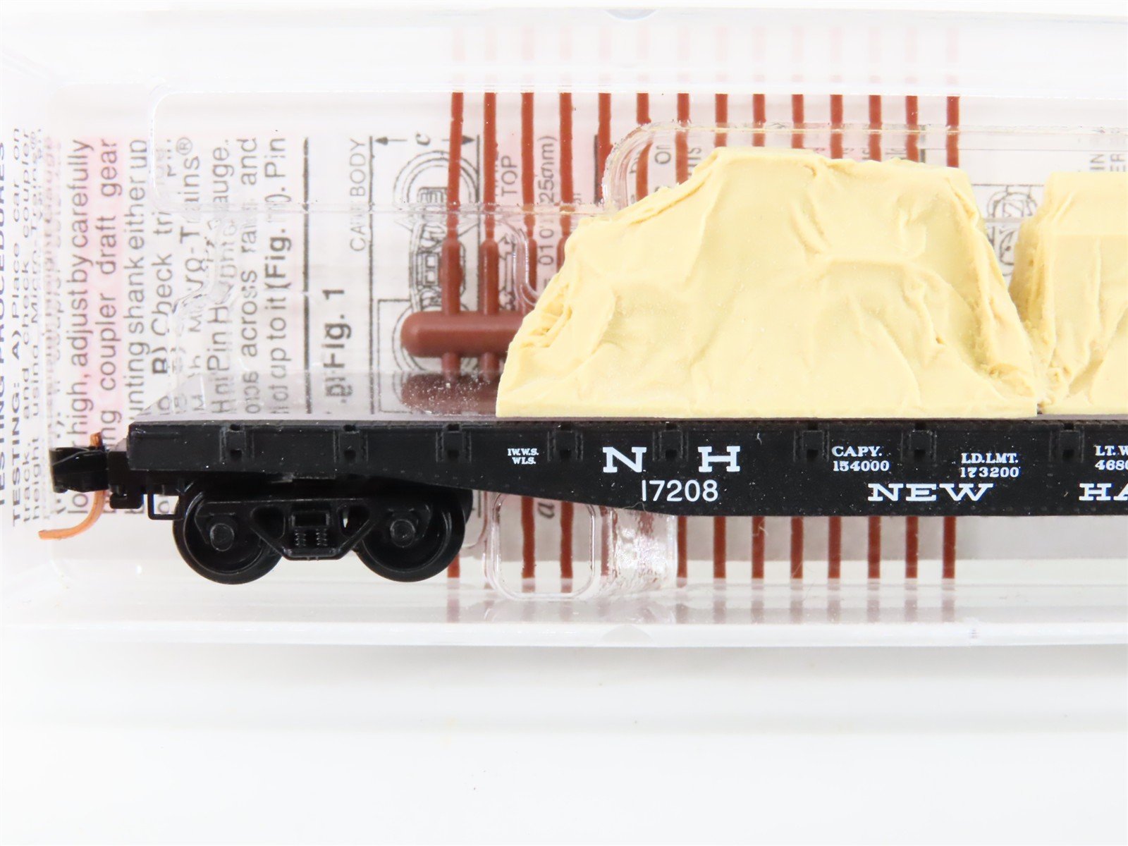 N Scale Micro-Trains MTL 45270 NH New Haven 50' Flat Car #17208 w/ Load