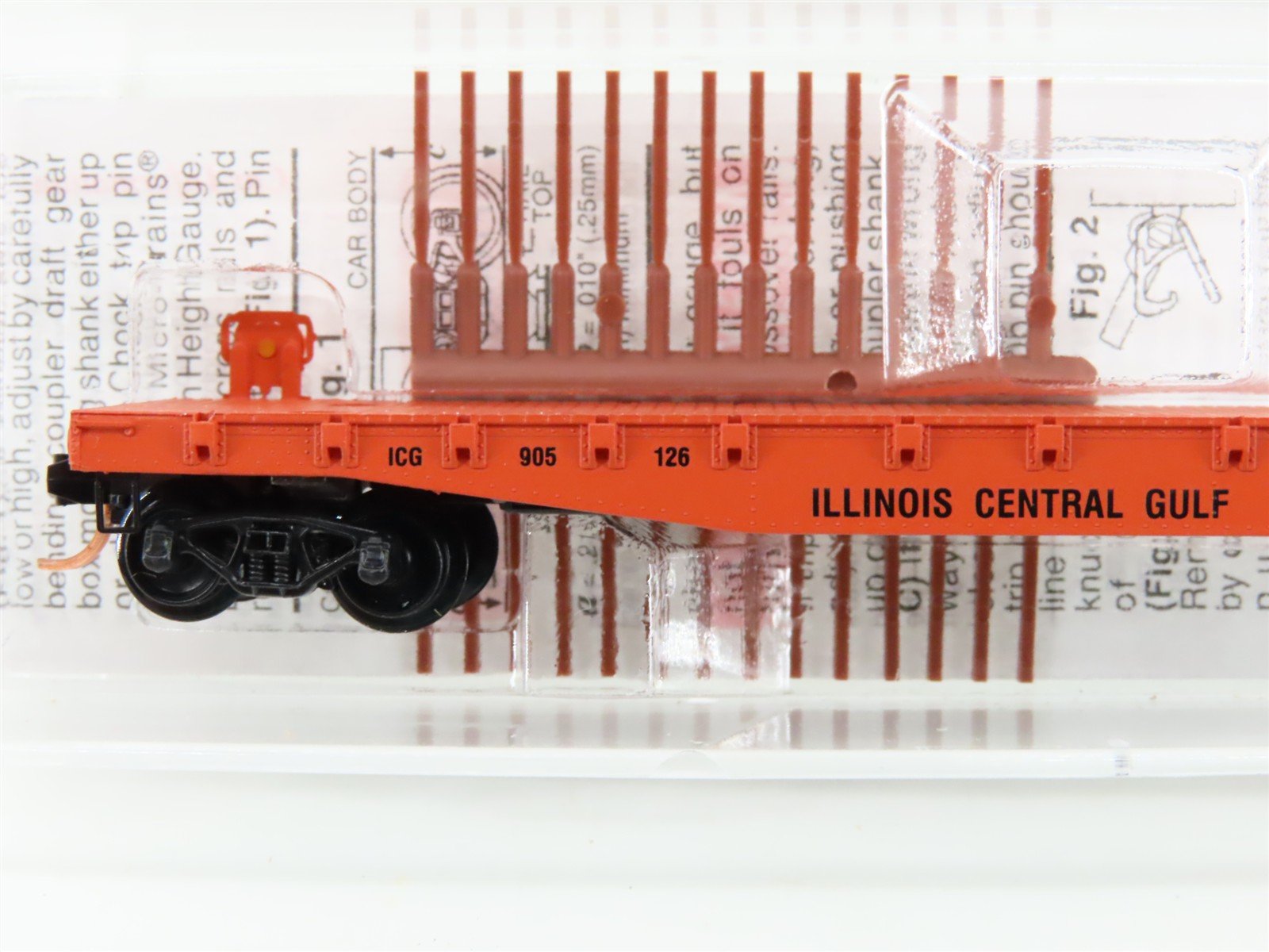 N Scale Micro-Trains MTL 45010 ICG Illinois Central Gulf 50' Flat Car #905126