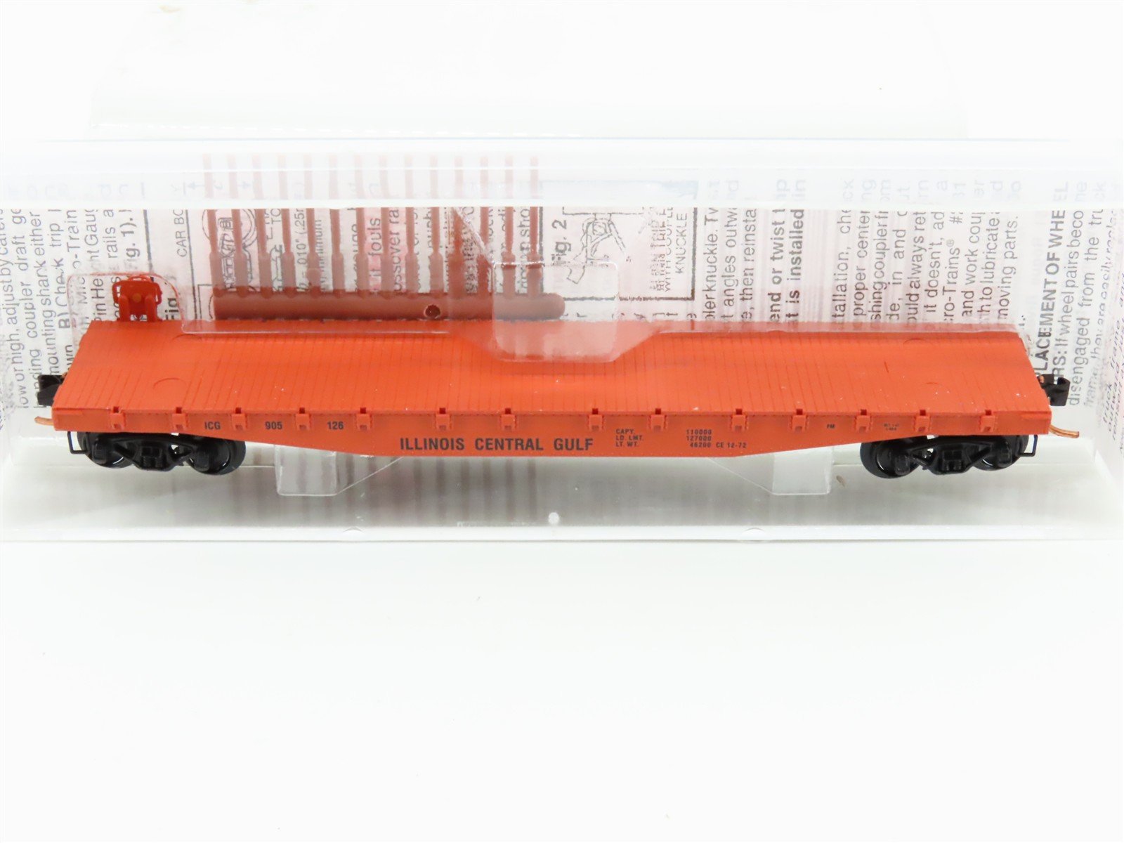 N Scale Micro-Trains MTL 45010 ICG Illinois Central Gulf 50' Flat Car #905126