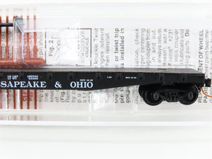 N Scale Micro-Trains MTL 45100 C&O Chesapeake & Ohio 50' Flat Car #80400