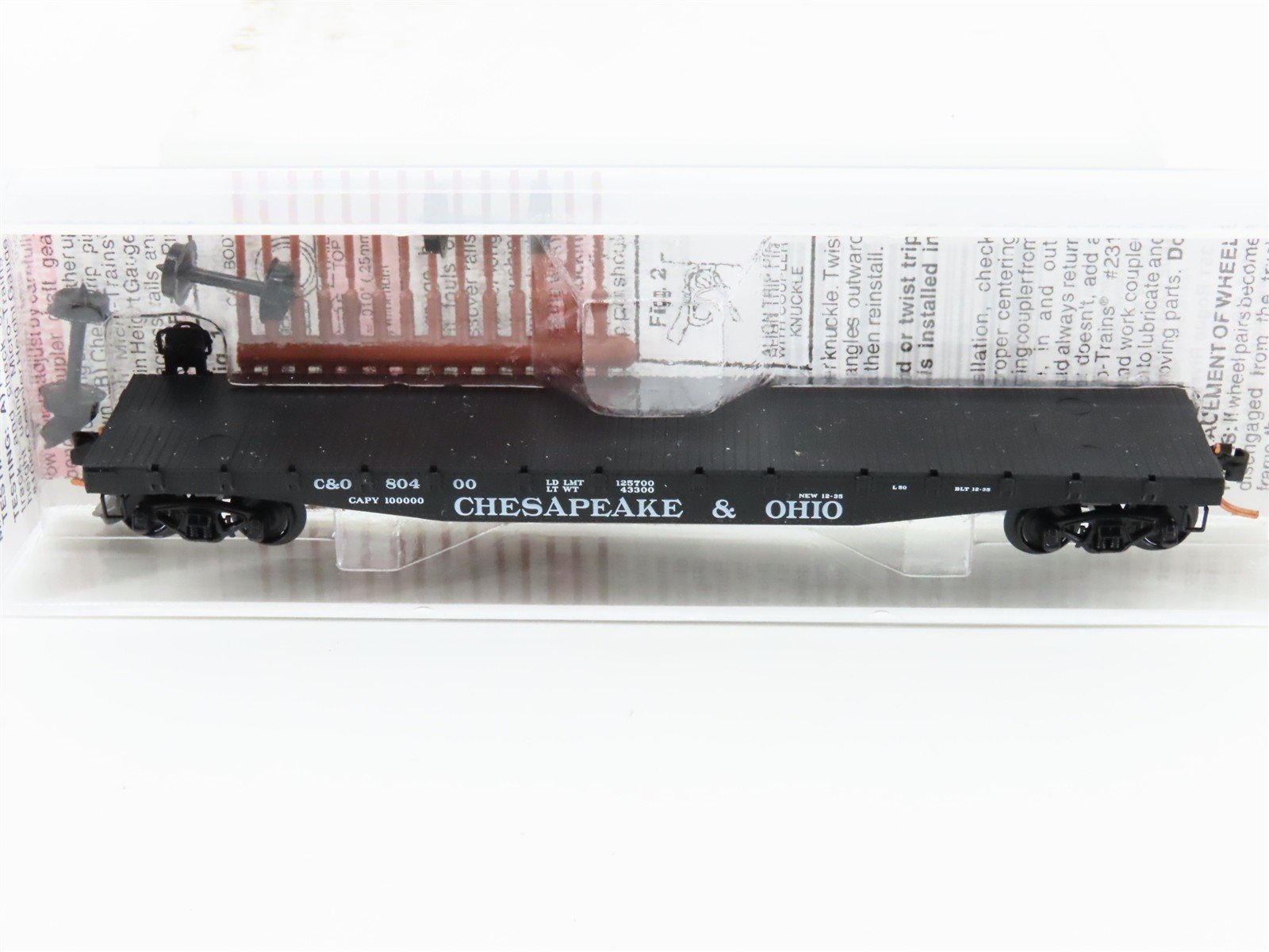 N Scale Micro-Trains MTL 45100 C&O Chesapeake & Ohio 50' Flat Car #80400