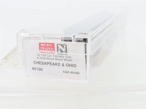 N Scale Micro-Trains MTL 45100 C&O Chesapeake & Ohio 50' Flat Car #80400