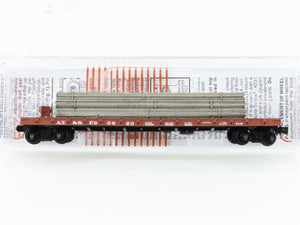 N Scale Micro-Trains MTL 04400061 ATSF Santa Fe 50' Flat Car #90820 w/ Load