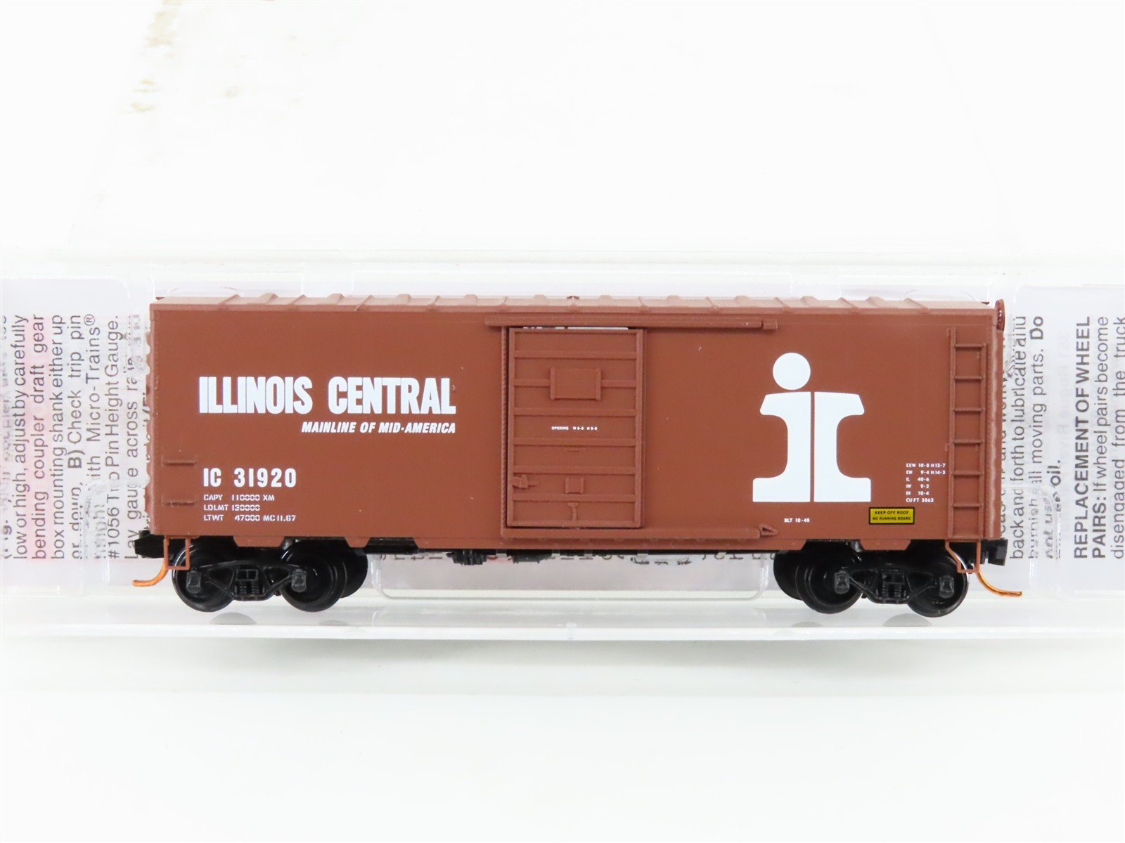 N Scale Micro-Trains MTL 07300090 IC Illinois Central 40' Box Car #31920