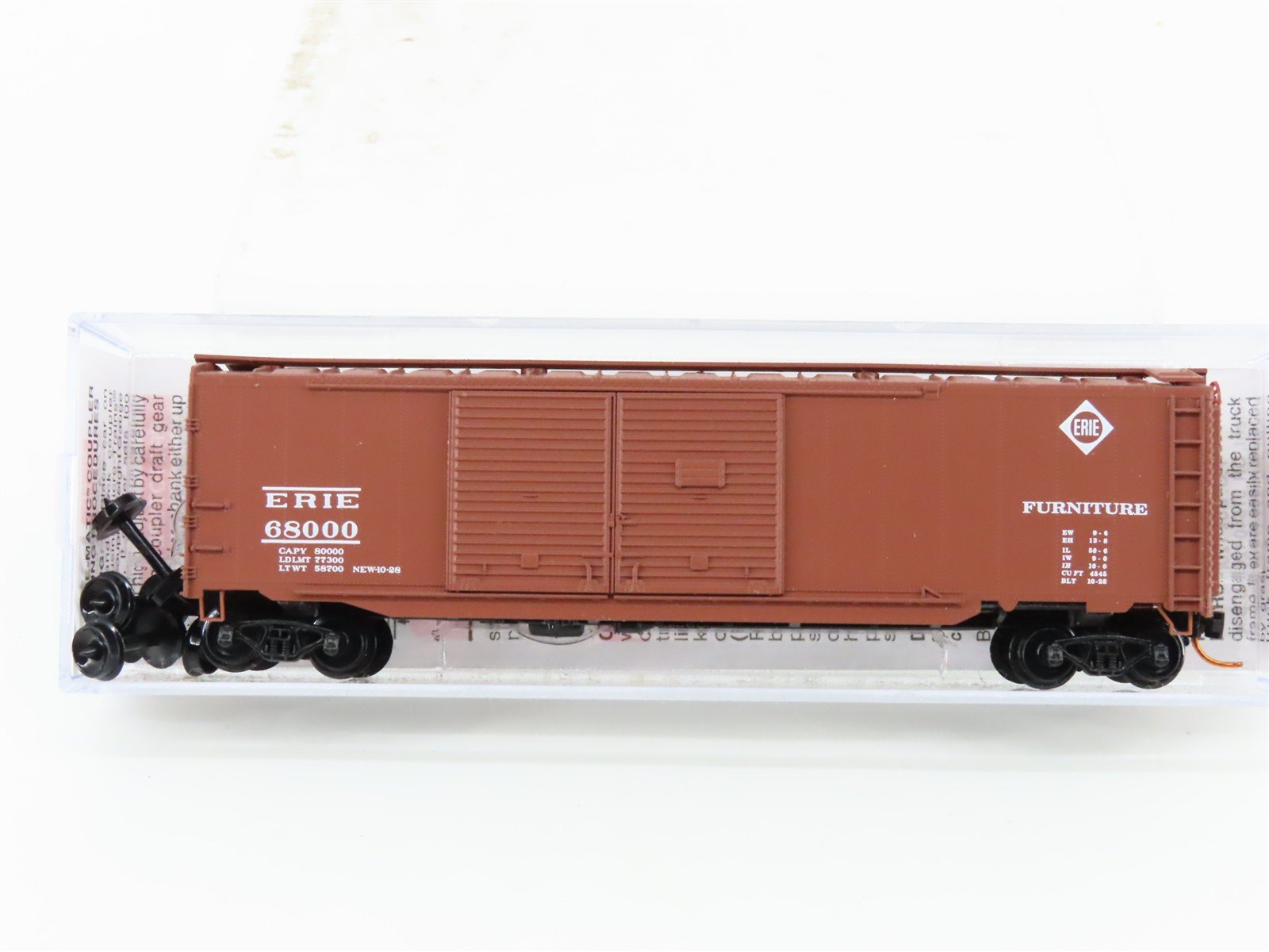 N Scale Micro-Trains MTL 07800110 Erie Railroad 50' Double Door Box Car #68000