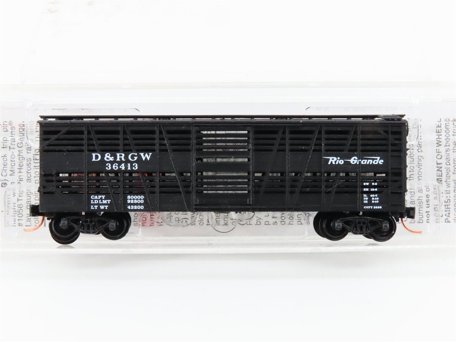 N Scale Micro-Trains MTL 35090 D&RGW Rio Grande 40' Despatch Stock Car #36413