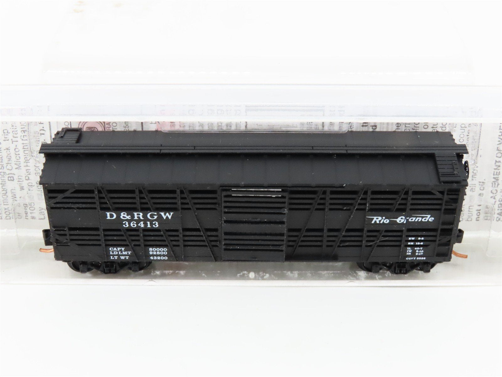 N Scale Micro-Trains MTL 35090 D&RGW Rio Grande 40' Despatch Stock Car #36413
