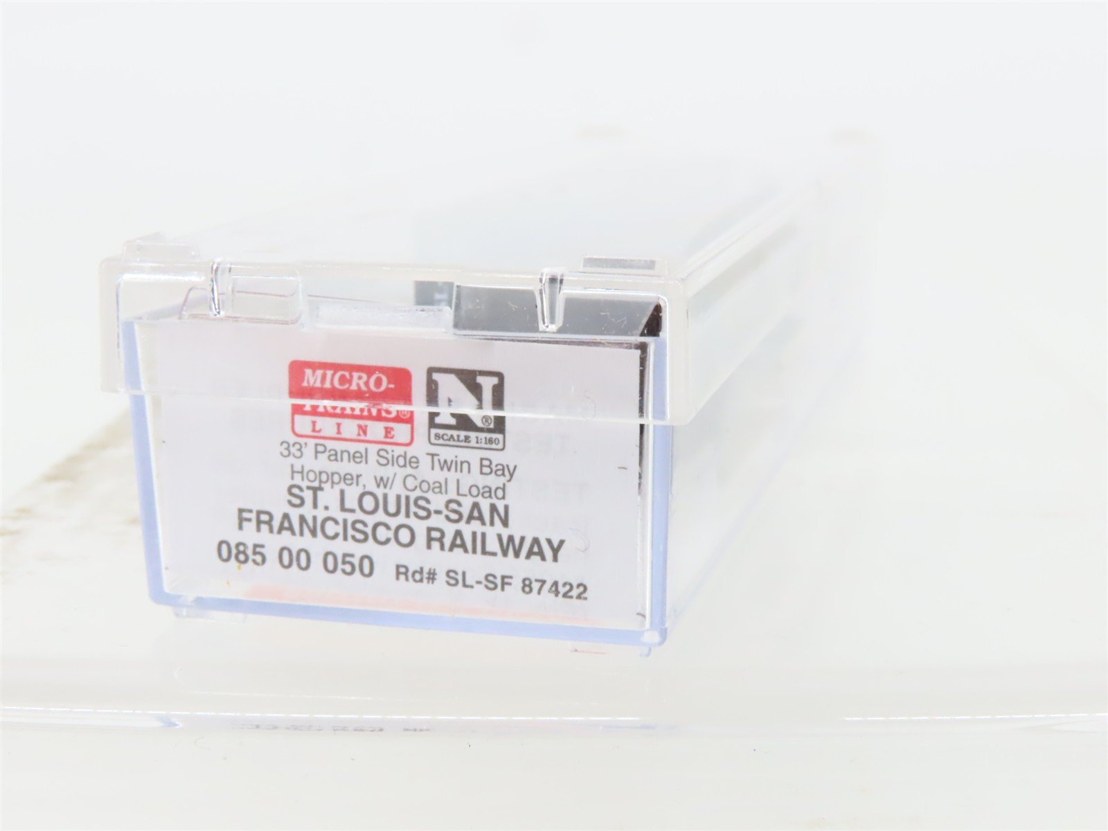 N Scale Micro-Trains MTL 08500050 SL-SF Frisco 2-Bay Hopper #87422 w/ Coal Load