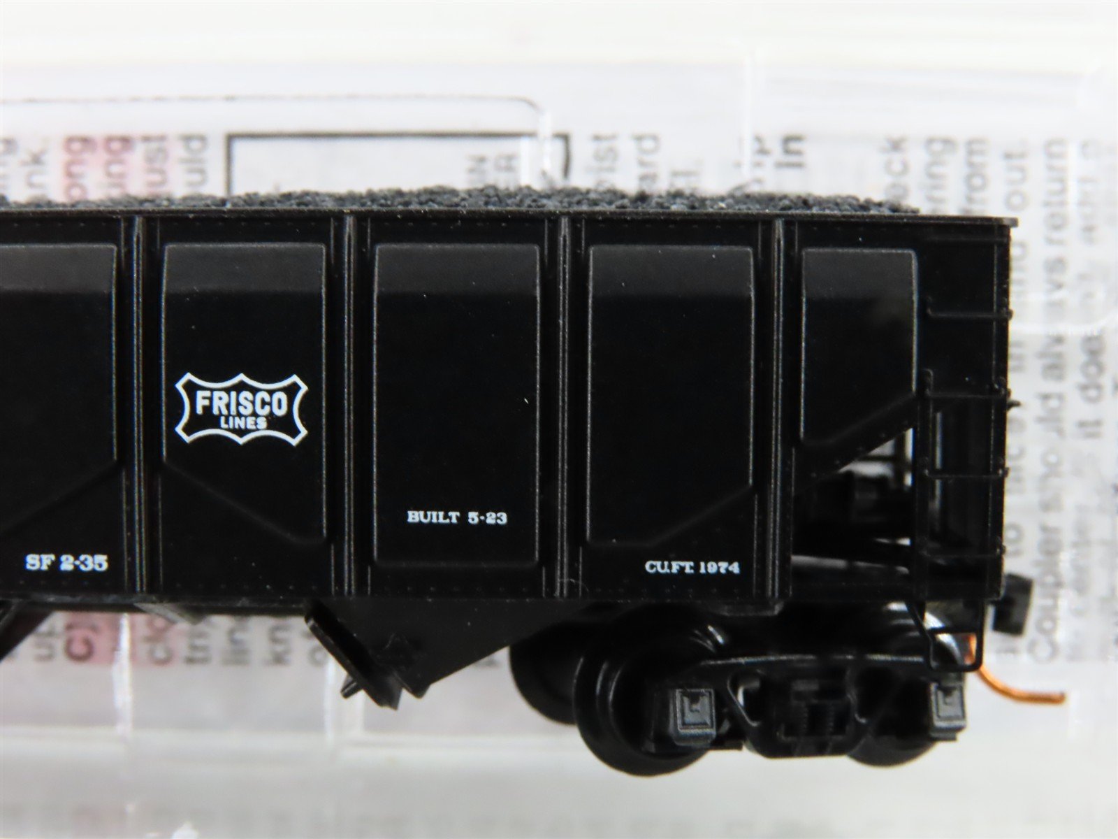 N Scale Micro-Trains MTL 08500050 SL-SF Frisco 2-Bay Hopper #87422 w/ Coal Load
