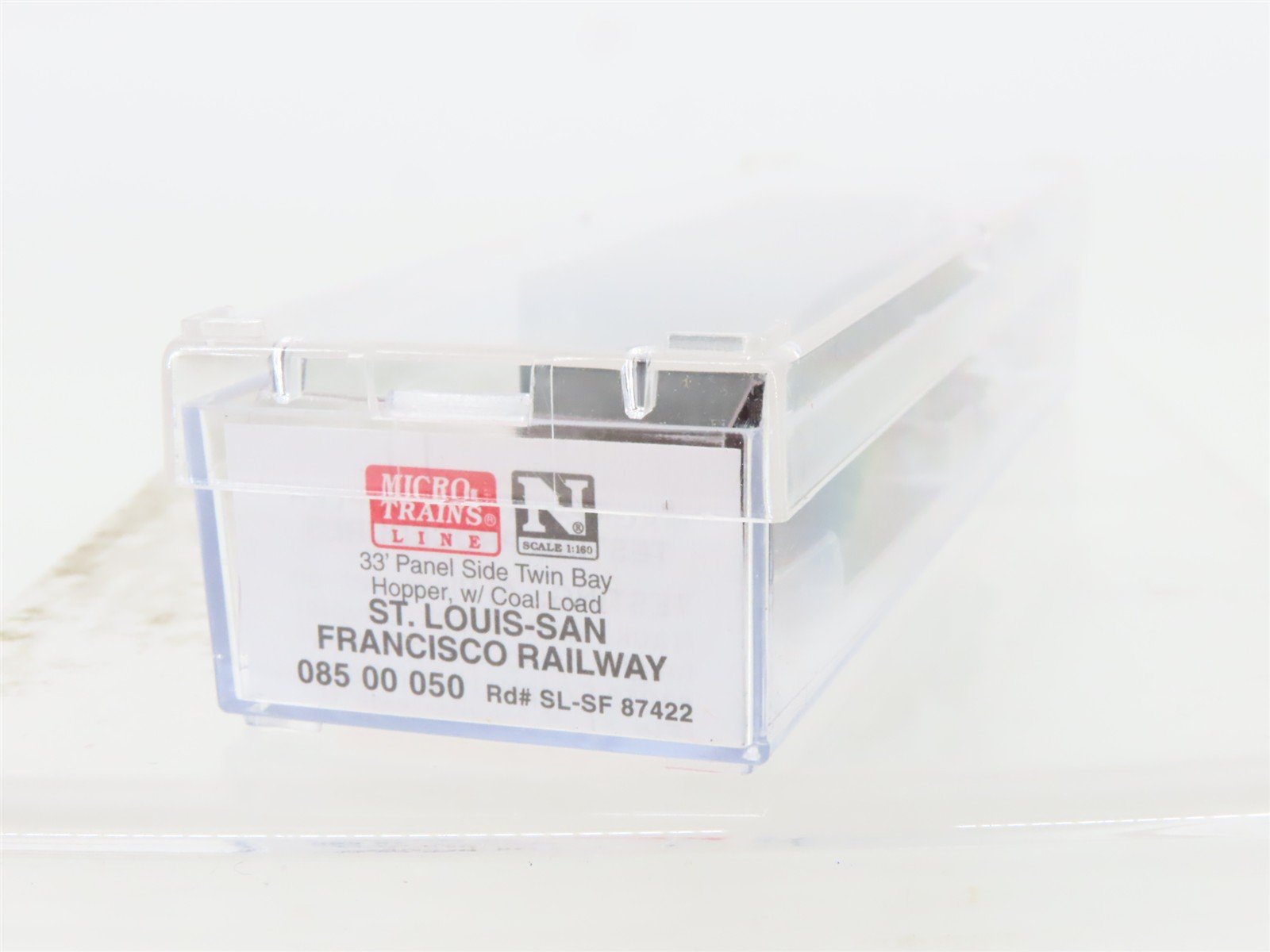 N Scale Micro-Trains MTL 08500050 SL-SF Frisco 2-Bay Hopper #87422 w/ Coal Load