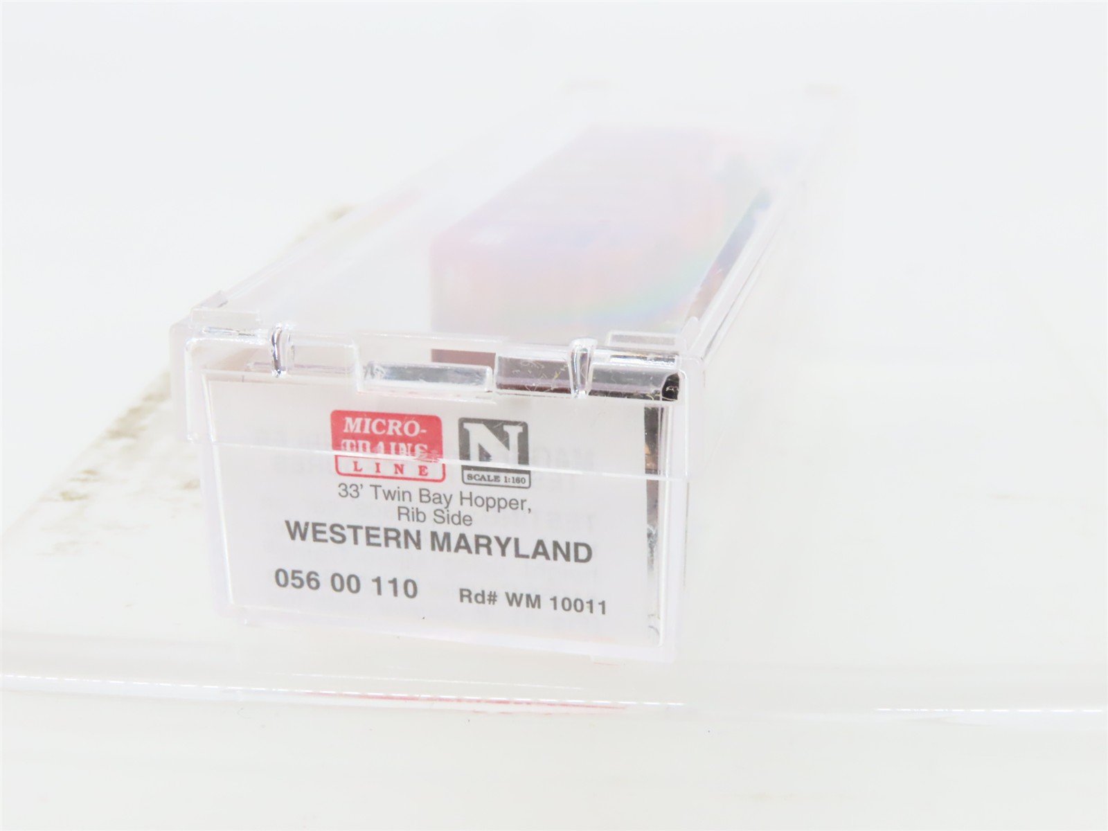 N Scale Micro-Trains MTL 05600110 WM Western Maryland 2-Bay Open Hopper #10011