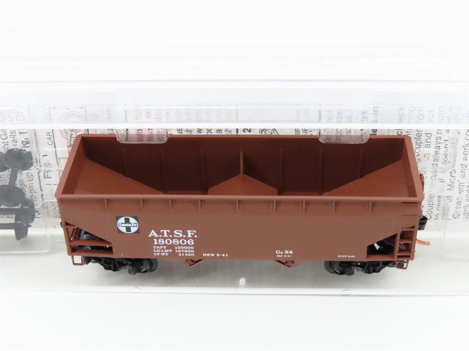 N Scale Micro-Trains MTL 55010 ATSF Santa Fe 2-Bay Open Hopper #180806