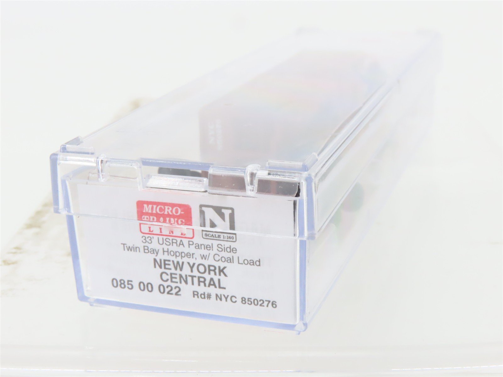 N Micro-Trains MTL 08500022 NYC New York Central 2-Bay Hopper #850276 w/ Load