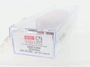 N Micro-Trains MTL 08500022 NYC New York Central 2-Bay Hopper #850276 w/ Load