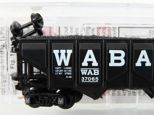 N Scale Micro-Trains MTL 08500010 WAB Wabash 2-Bay Hopper #37065 w/ Coal Load