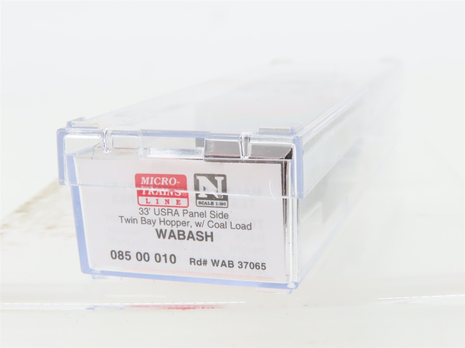 N Scale Micro-Trains MTL 08500010 WAB Wabash 2-Bay Hopper #37065 w/ Coal Load