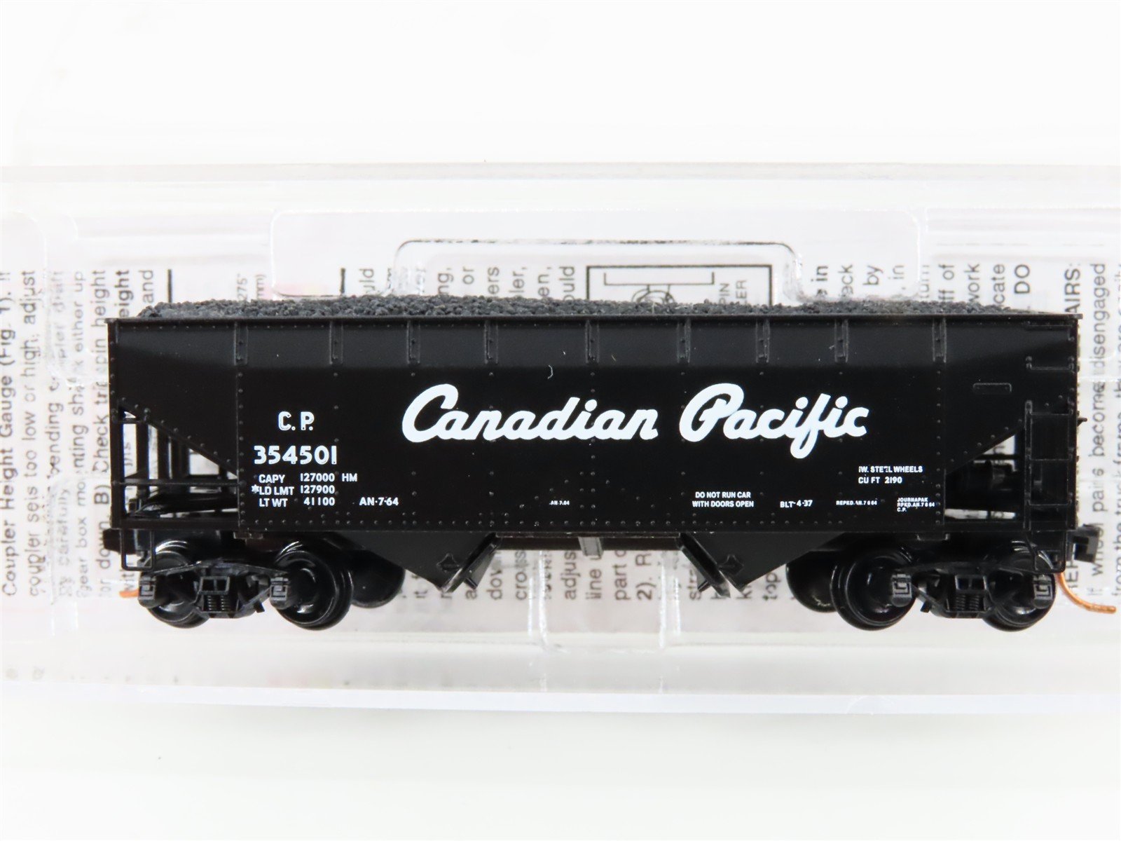 N Scale Micro-Trains MTL 05500410 CP Canadian Pacific 2-Bay Hopper 354501 w/Load