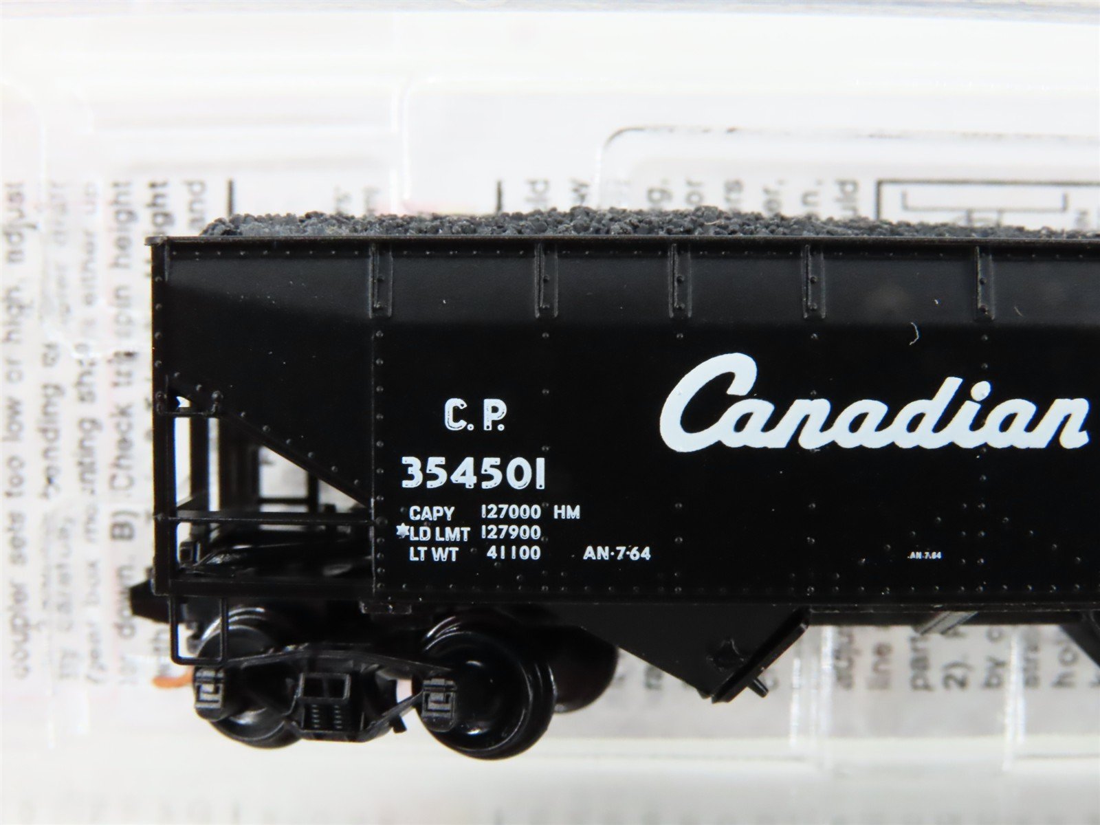 N Scale Micro-Trains MTL 05500410 CP Canadian Pacific 2-Bay Hopper 354501 w/Load
