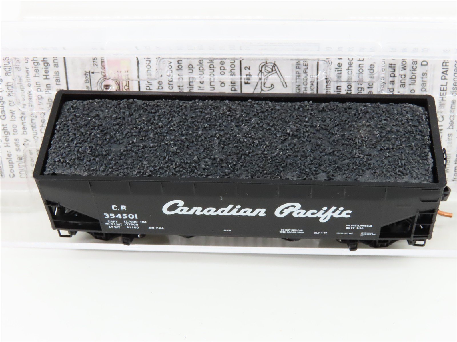 N Scale Micro-Trains MTL 05500410 CP Canadian Pacific 2-Bay Hopper 354501 w/Load