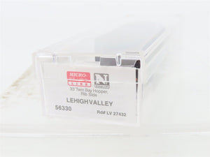 N Scale Micro-Trains MTL 56330 LV Lehigh Valley 2-Bay Open Hopper #27432