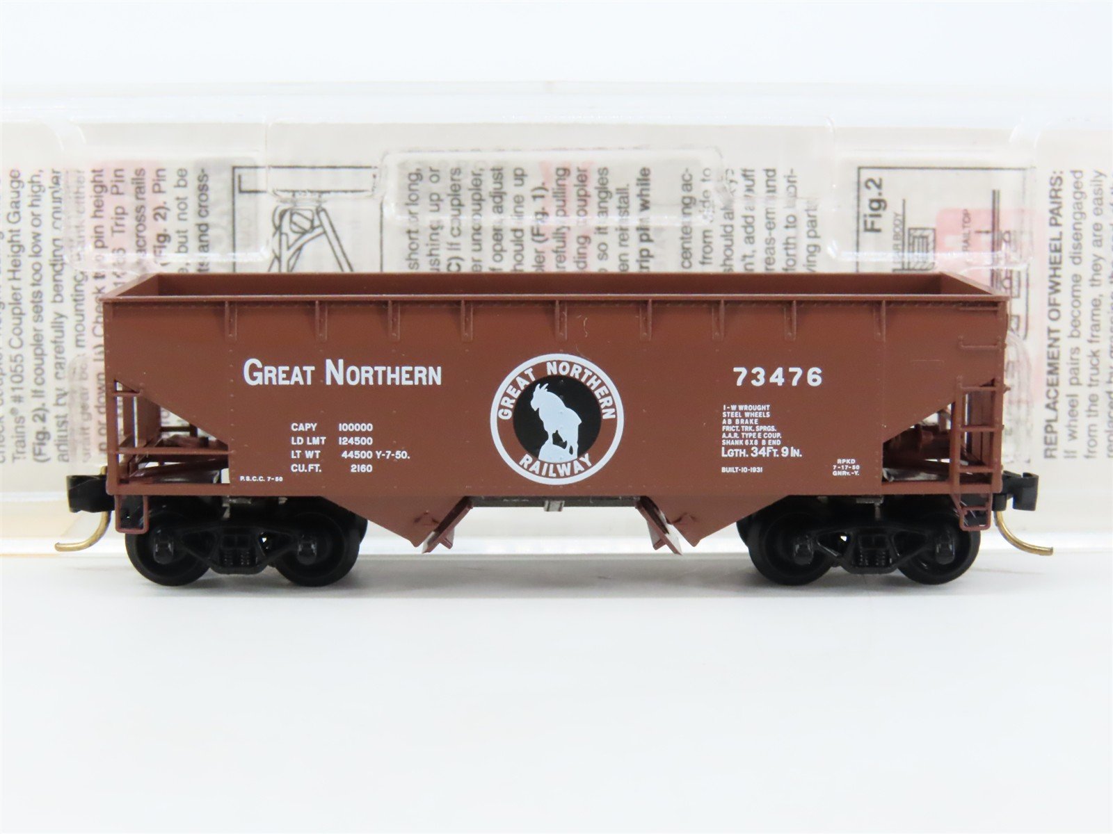N Scale Micro-Trains MTL 55060 GN Great Northern 2-Bay Open Hopper #73476