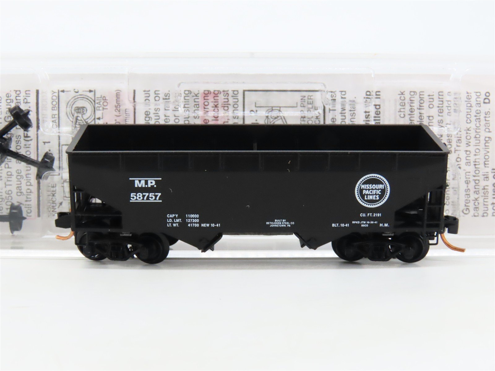 N Scale Micro-Trains MTL 05500320 MP Missouri Pacific 2-Bay Open Hopper #58757