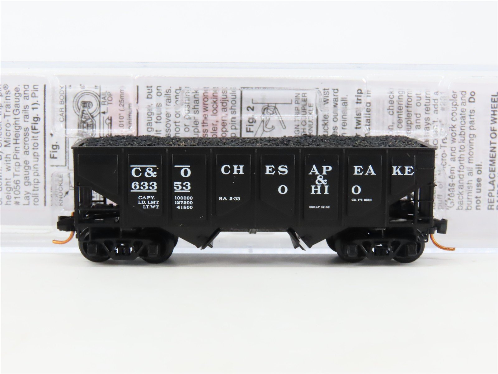 N Scale Micro-Trains MTL 08500040 C&O Chesapeake & Ohio 2-Bay Open Hopper #63353