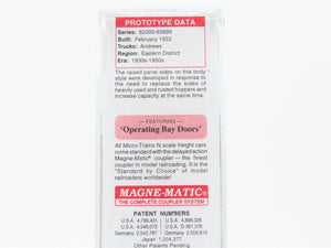 N Scale Micro-Trains MTL 08500040 C&O Chesapeake & Ohio 2-Bay Open Hopper #63353
