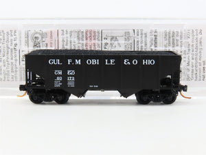 N Micro-Trains MTL 05600290 GM&O Gulf Mobile & Ohio 2-Bay Hopper #60173 w/ Load