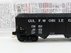 N Micro-Trains MTL 05600290 GM&O Gulf Mobile & Ohio 2-Bay Hopper #60173 w/ Load