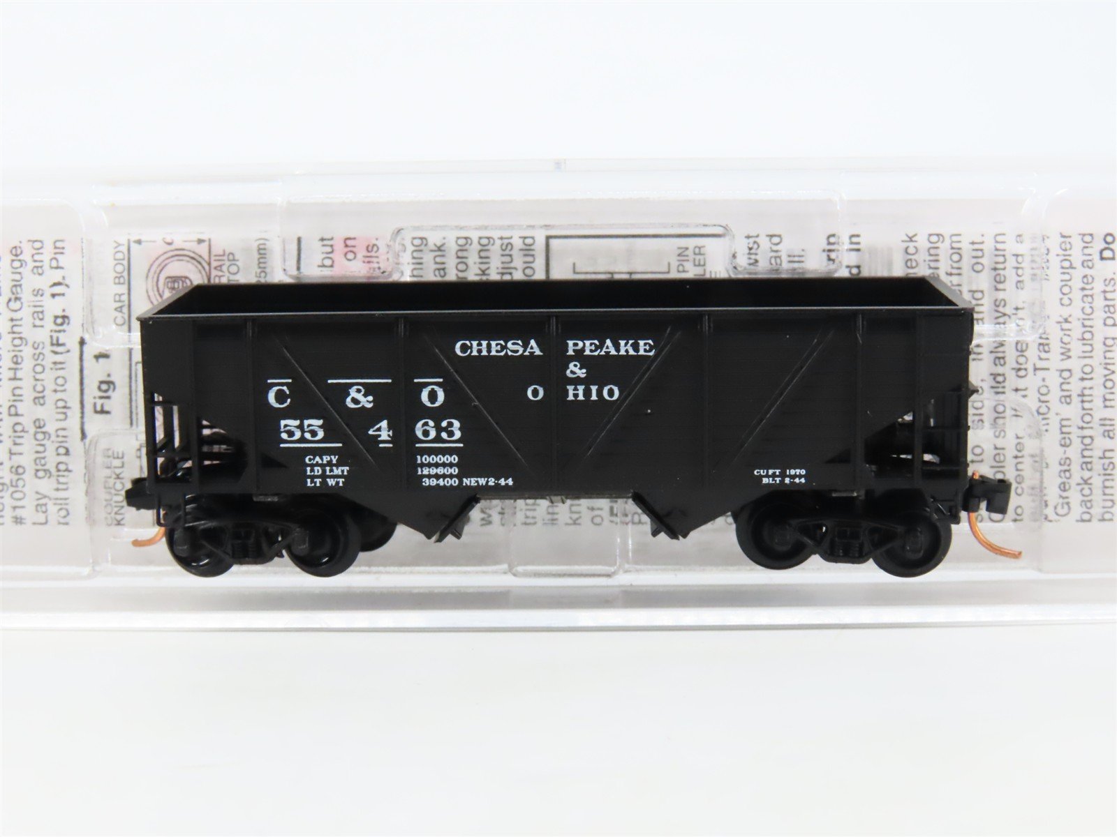 N Scale Micro-Trains MTL 57070 C&O Chesapeake & Ohio 2-Bay Open Hopper #55463