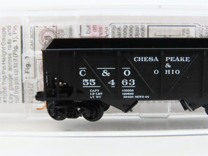 N Scale Micro-Trains MTL 57070 C&O Chesapeake & Ohio 2-Bay Open Hopper #55463