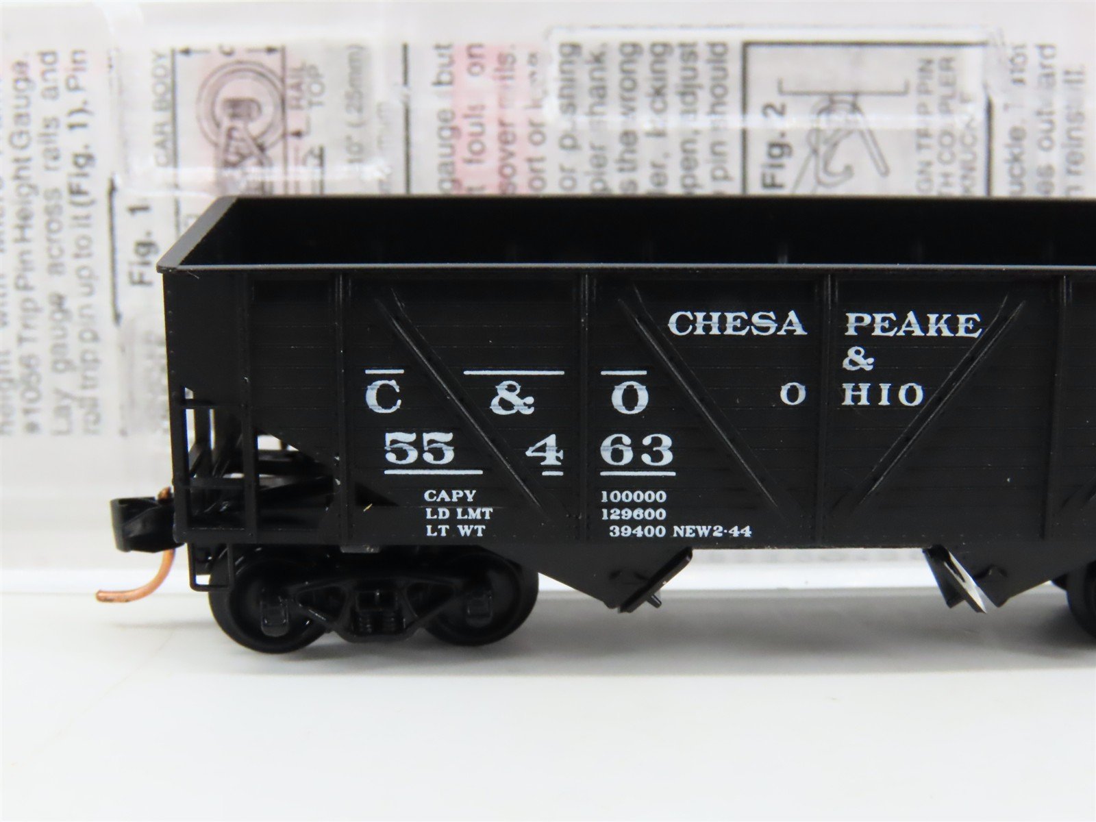 N Scale Micro-Trains MTL 57070 C&O Chesapeake & Ohio 2-Bay Open Hopper #55463