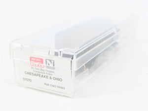 N Scale Micro-Trains MTL 57070 C&O Chesapeake & Ohio 2-Bay Open Hopper #55463